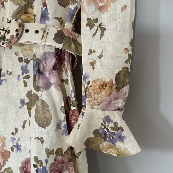 NWT Zimmermann Luminosity Cream Multi Color Mini Dress | sz Zim 0 / XS / 2-4 - Picture 6 of 11